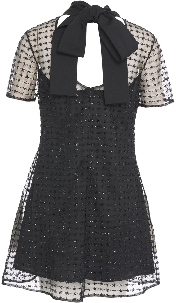 Staud Mini dress 'Stardust Onyx' Zwart
