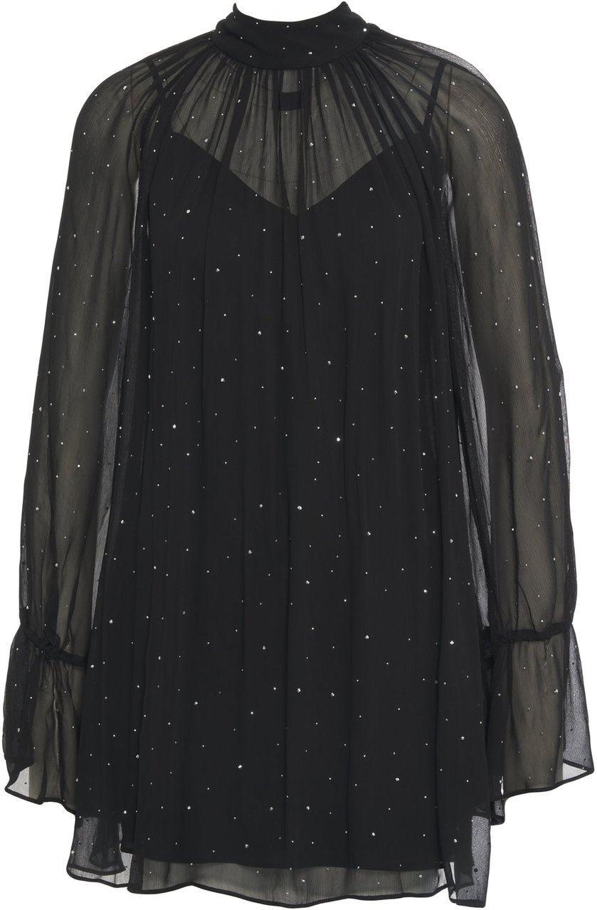 Staud Dress with rhinestones 'Roux' Zwart