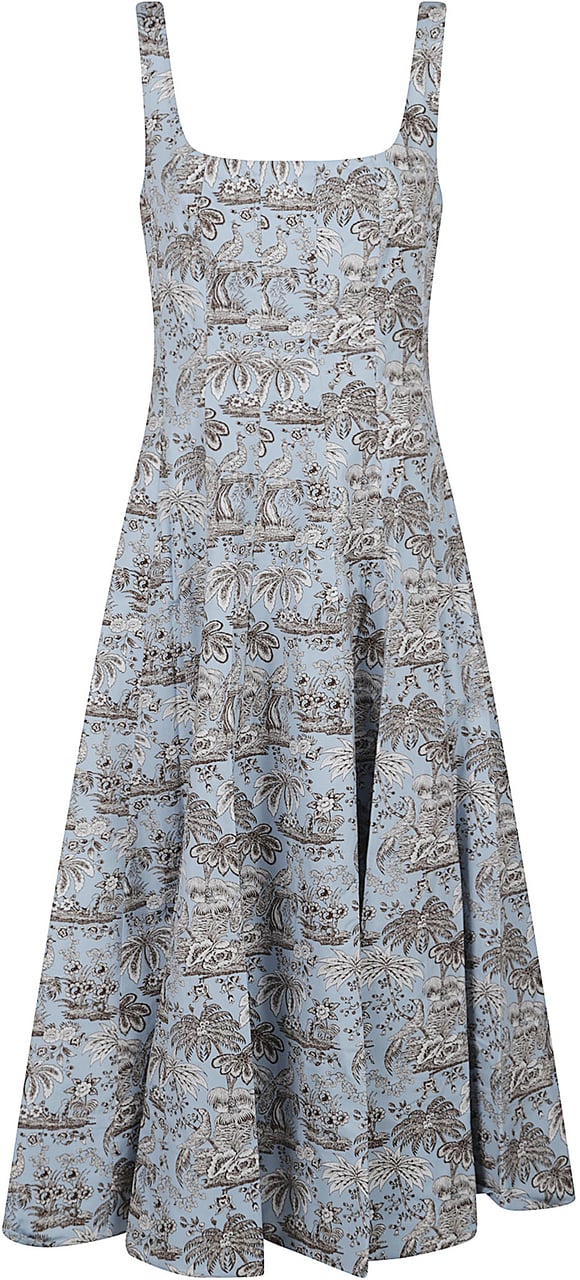 Staud Wells Dress Blue Blauw