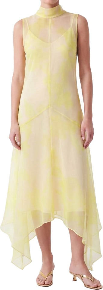 Staud Maxi dress 'Auden' Geel