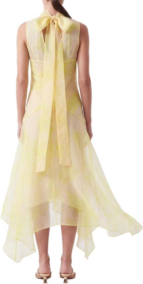 Staud Maxi dress 'Auden' Geel