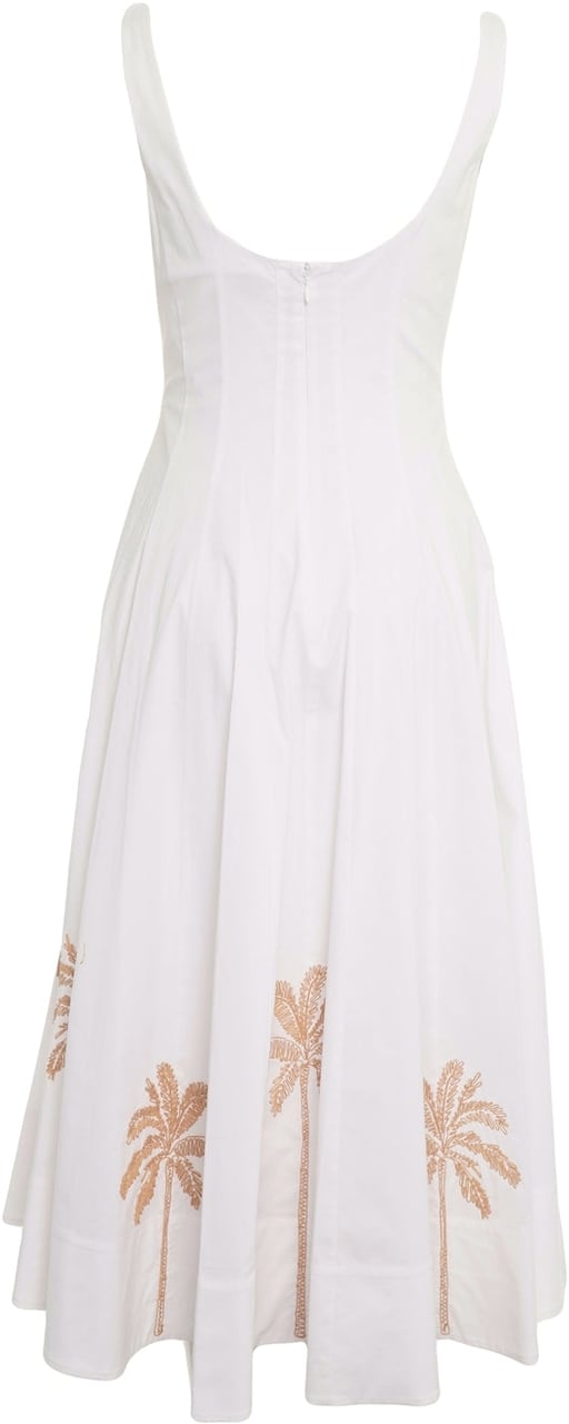 Staud Midi dress with embroidery 'Wells' Wit