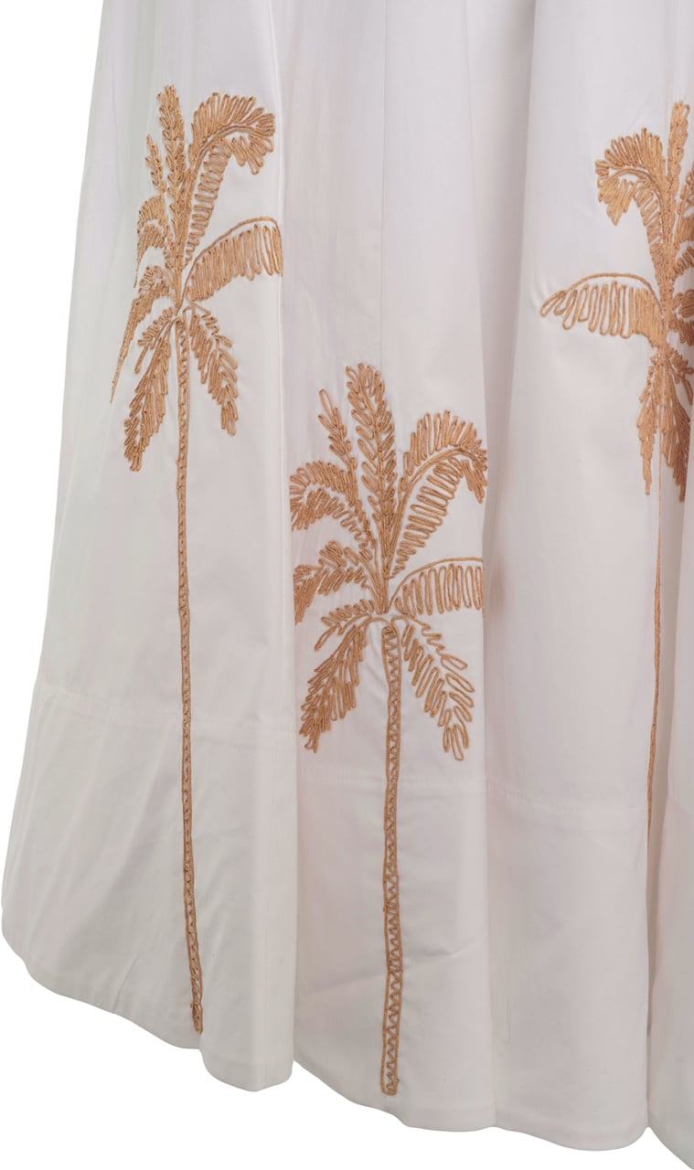 Staud Midi dress with embroidery 'Wells' Wit