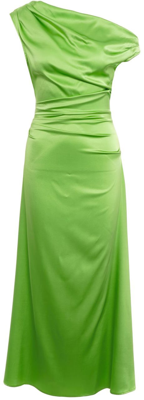 Staud Silk maxi dress 'Phare' Groen