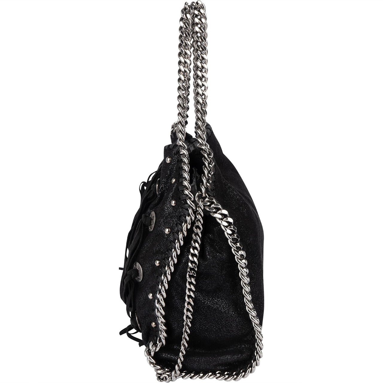 Stella McCartney Stella McCartney Falabella Studded Fringe Tote Shoulder Bag Zwart