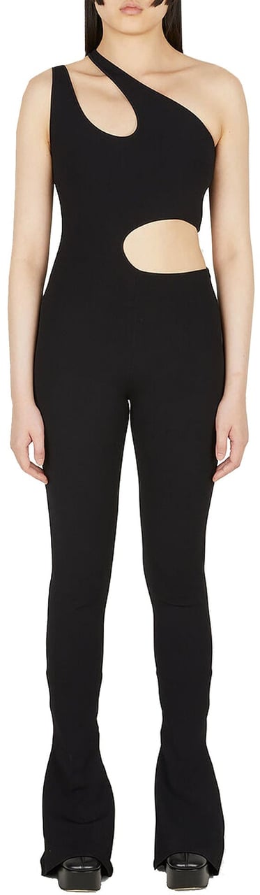 Stella Mccartney Cut Out Jumpsuit Zwart