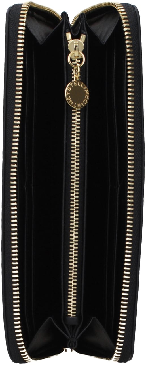 Stella McCartney Black Leather Wallet Zwart