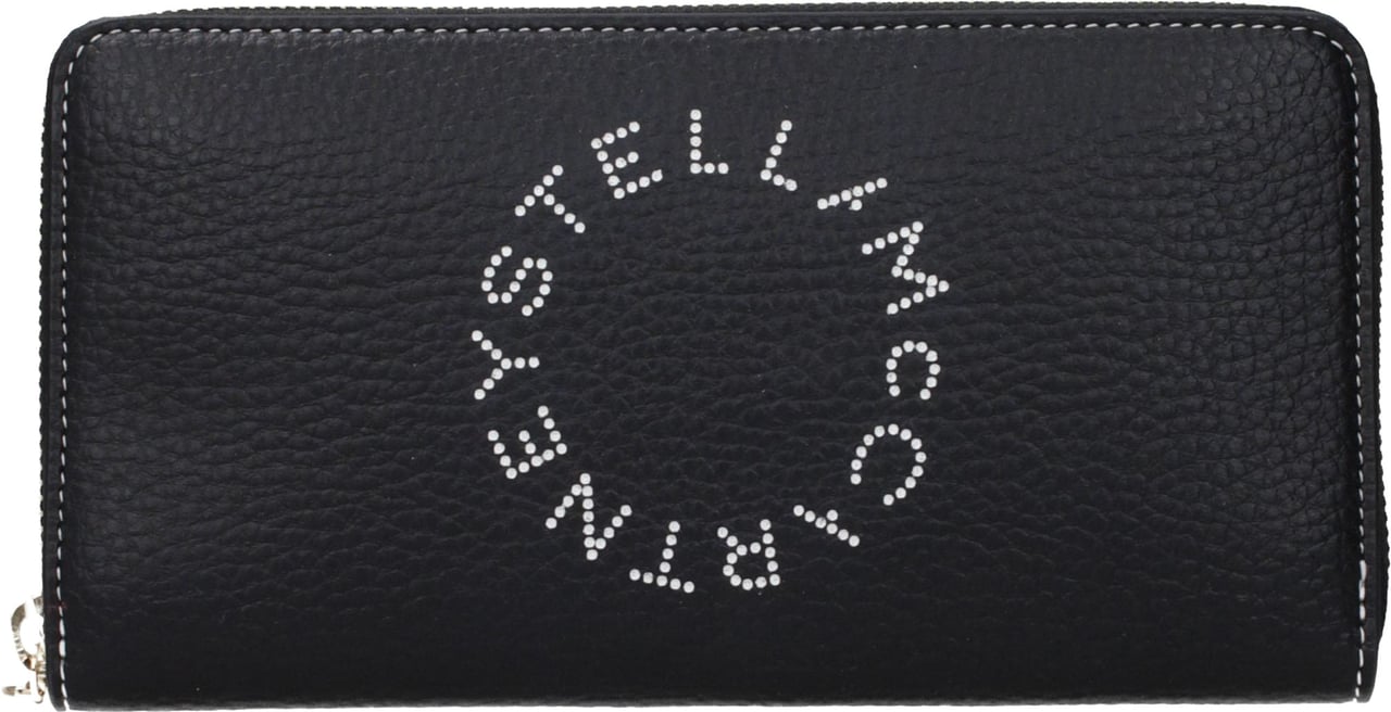 Stella McCartney Black Leather Wallet Zwart
