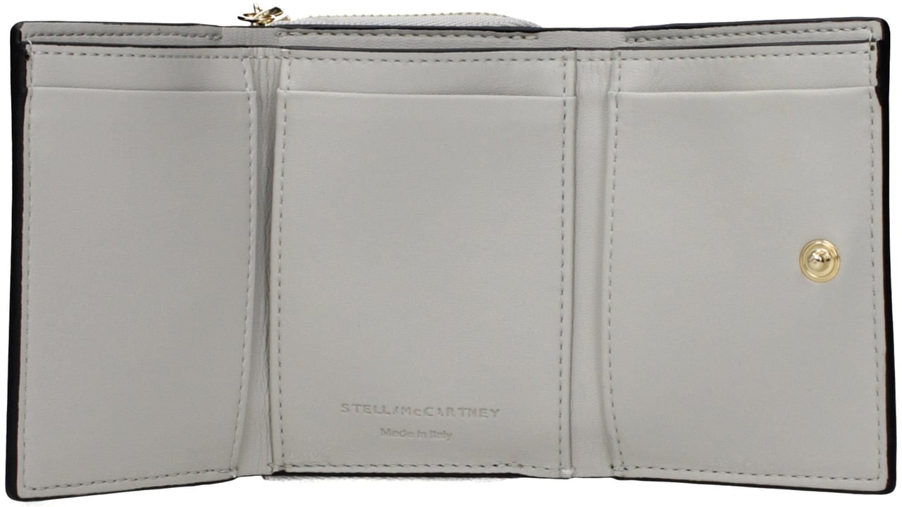 Stella McCartney Black Leather Wallet Zwart