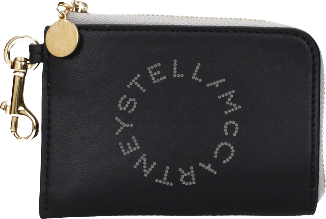 Stella McCartney Black Leather Wallet Zwart