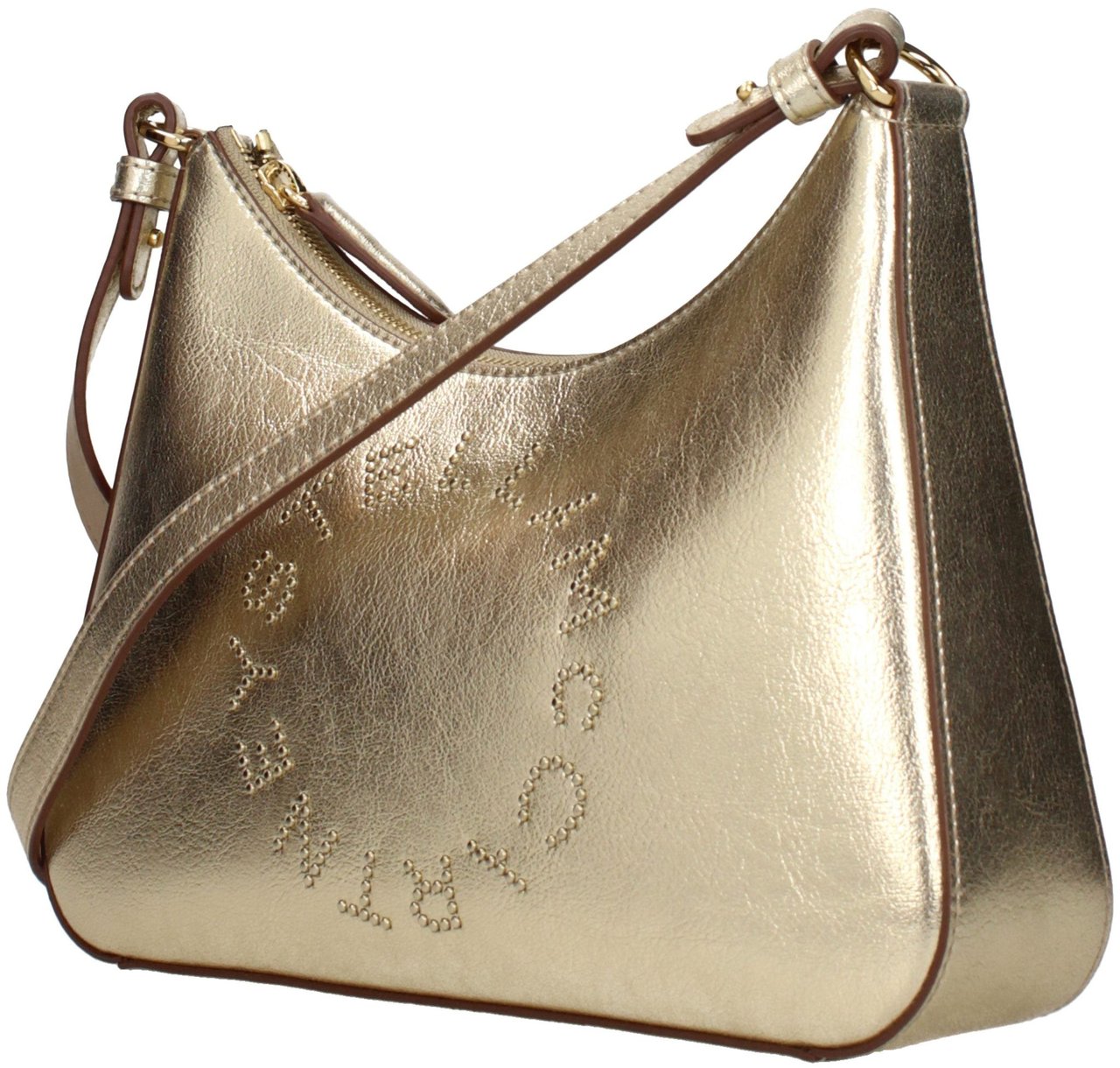 Stella McCartney Gold Leather Shoulder Bag Goud