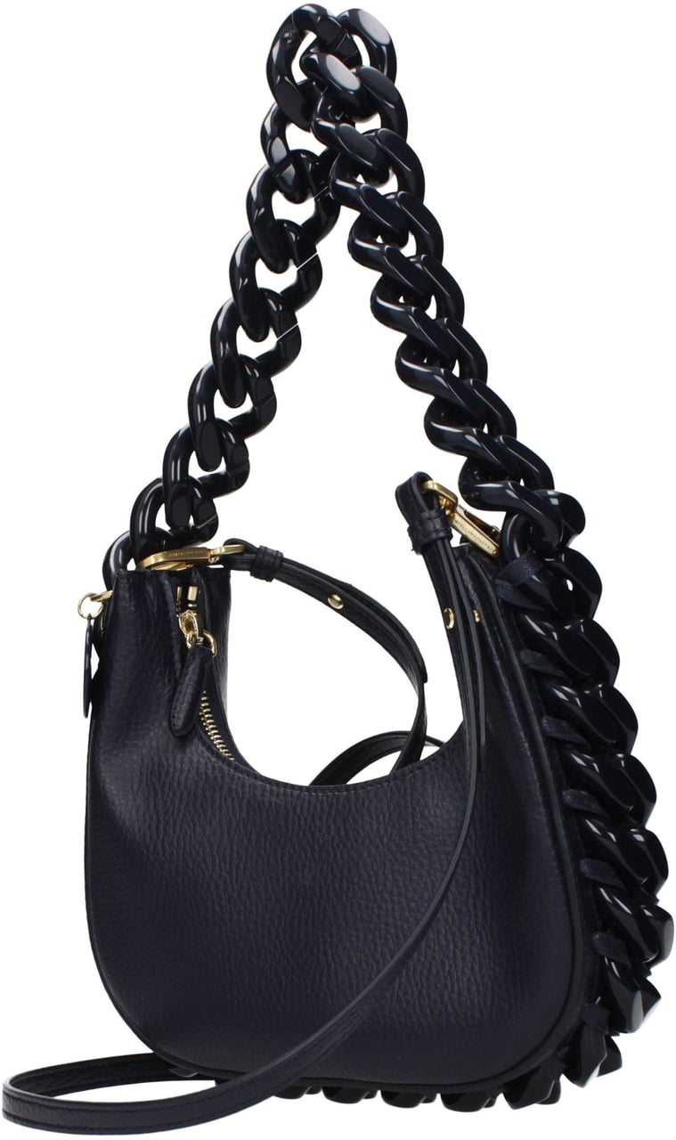 Stella McCartney Blue Leather Shoulder Bag Blauw