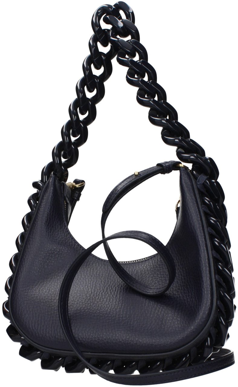 Stella McCartney Blue Leather Shoulder Bag Blauw