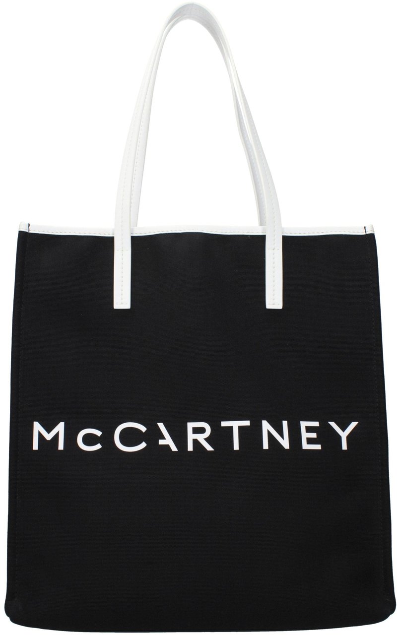 Stella McCartney Black Fabric Shoulder Bag Zwart