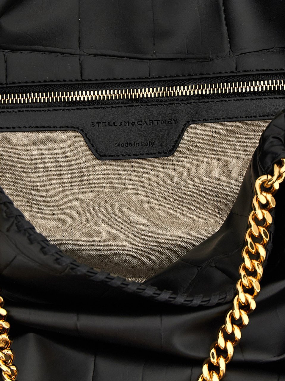 Stella McCartney Black Polyester Tote Bag Zwart