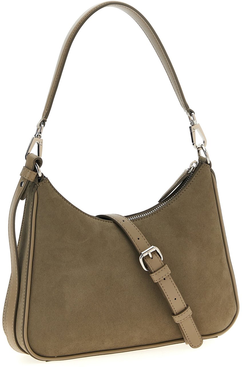 Stella McCartney Gray Polyamide Shoulder Bag Grijs