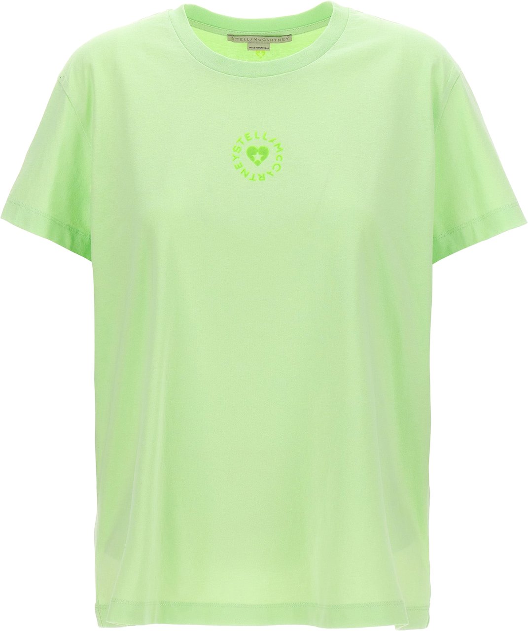 Stella McCartney Bicolor Cotton T-Shirt Groen