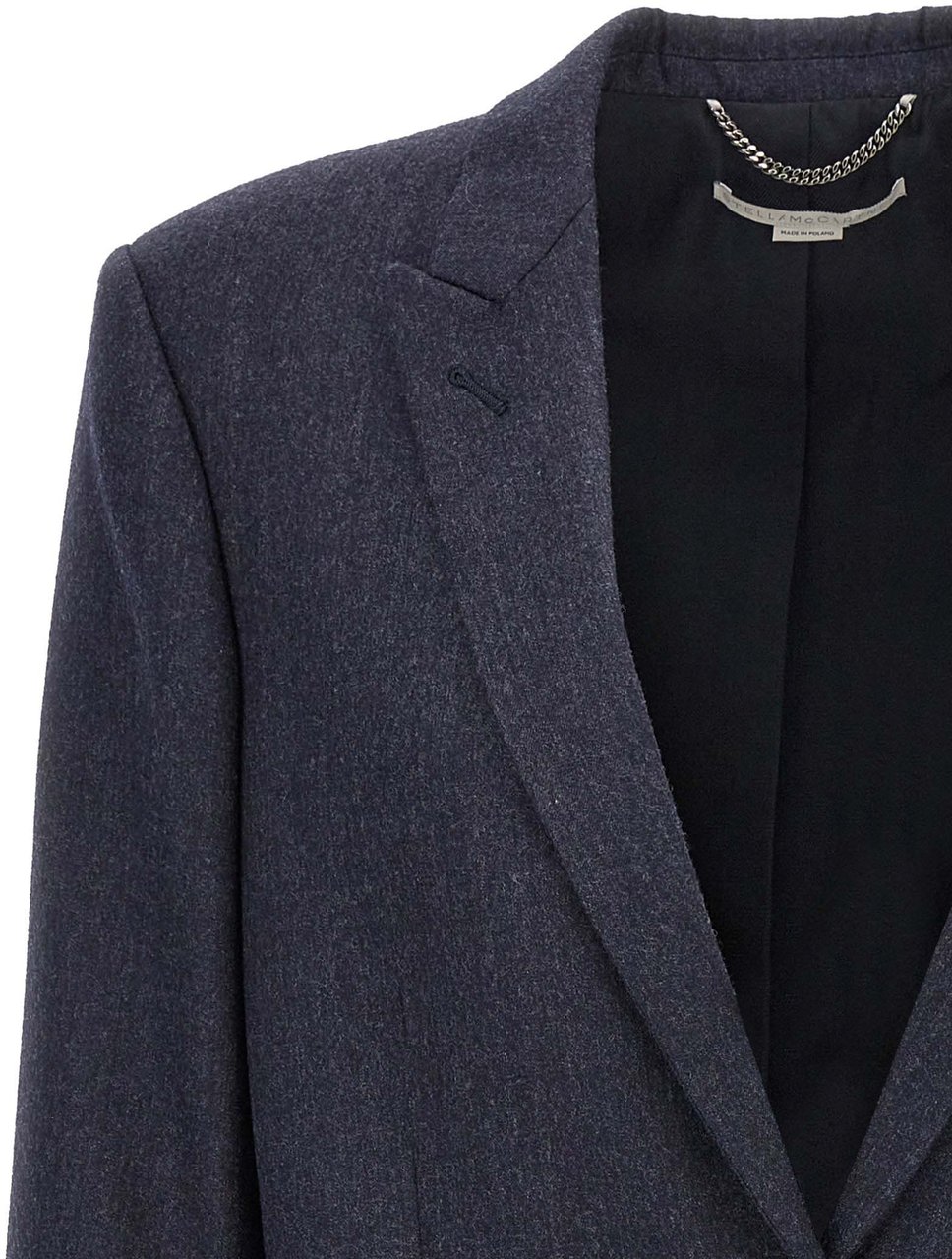 Stella McCartney Blue Viscose Blazer Blauw