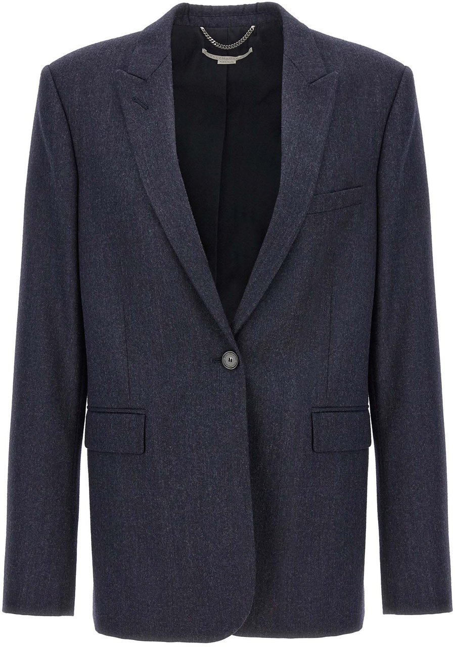 Stella McCartney Blue Viscose Blazer Blauw