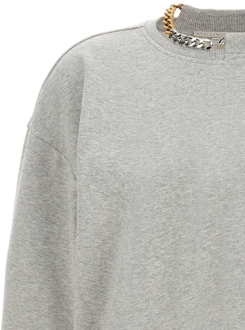 Stella McCartney Gray Cotton Sweatshirt Grijs