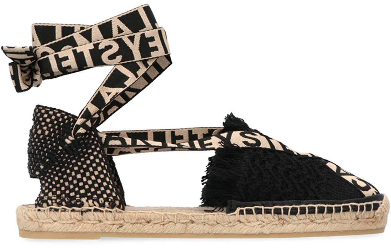 Stella McCartney Stella McCartney Gaia Canvas Espadrilles Zwart