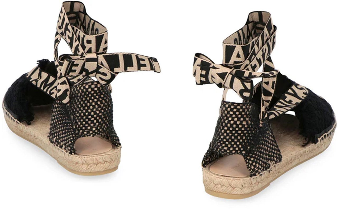 Stella McCartney Stella McCartney Gaia Canvas Espadrilles Zwart