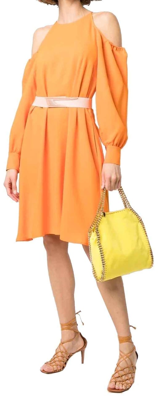 Stella Mccartney Off-Shoulder Dress Oranje