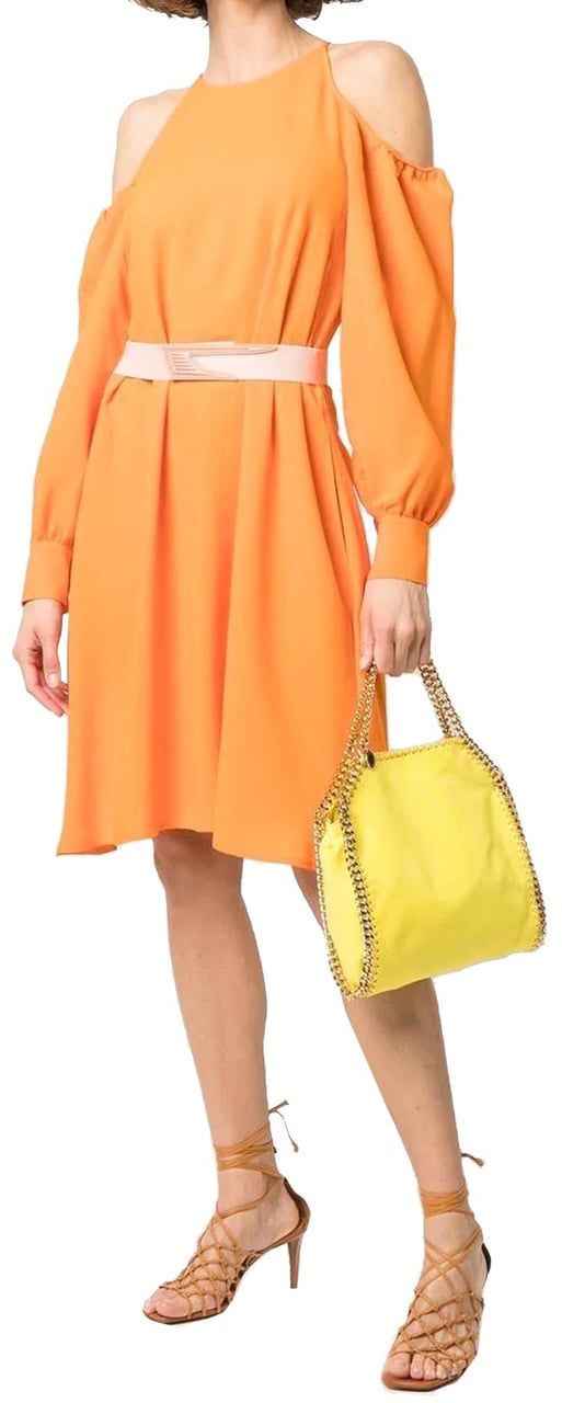 Stella Mccartney Off-Shoulder Dress Oranje