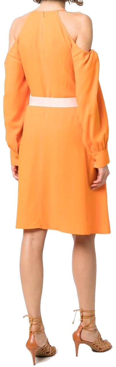 Stella Mccartney Off-Shoulder Dress Oranje