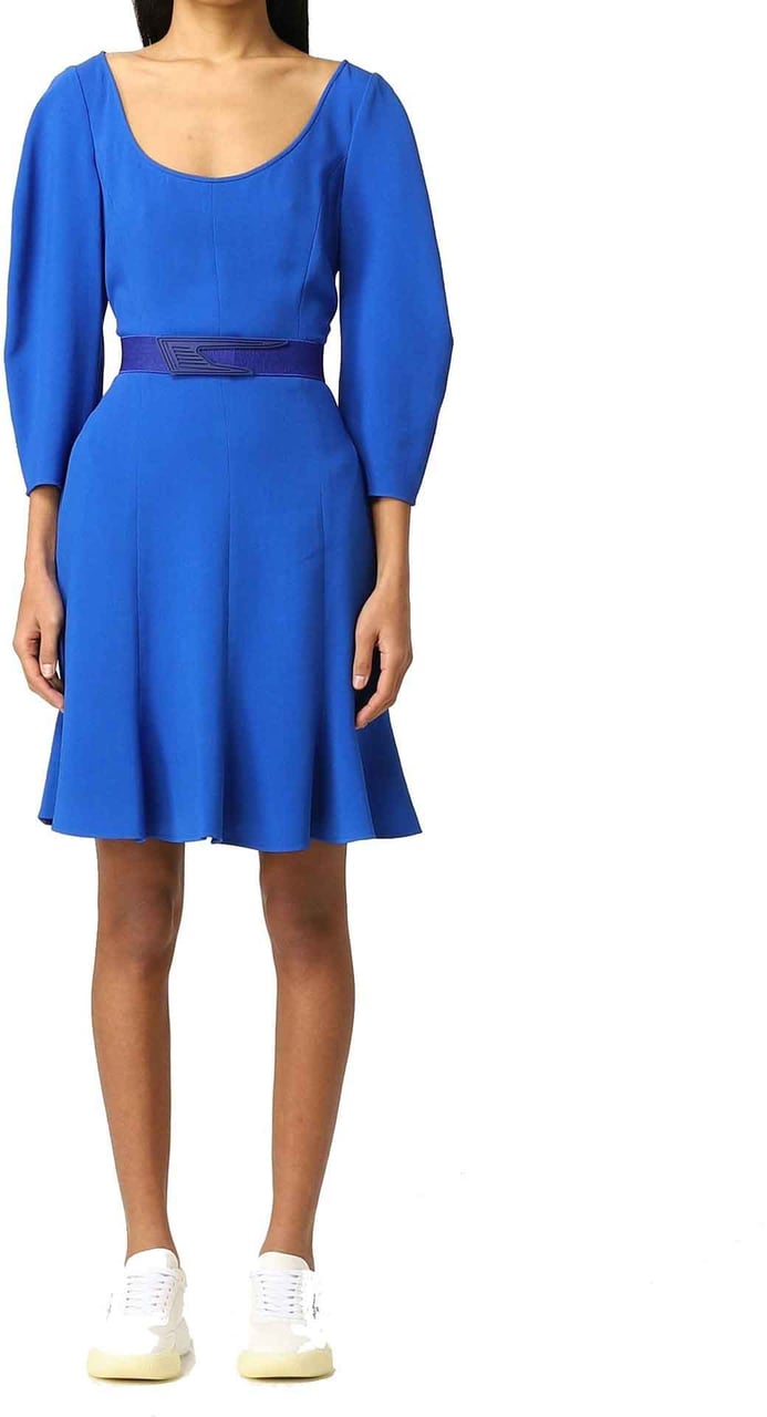 Stella Mccartney Long Sleeved Dress Blauw