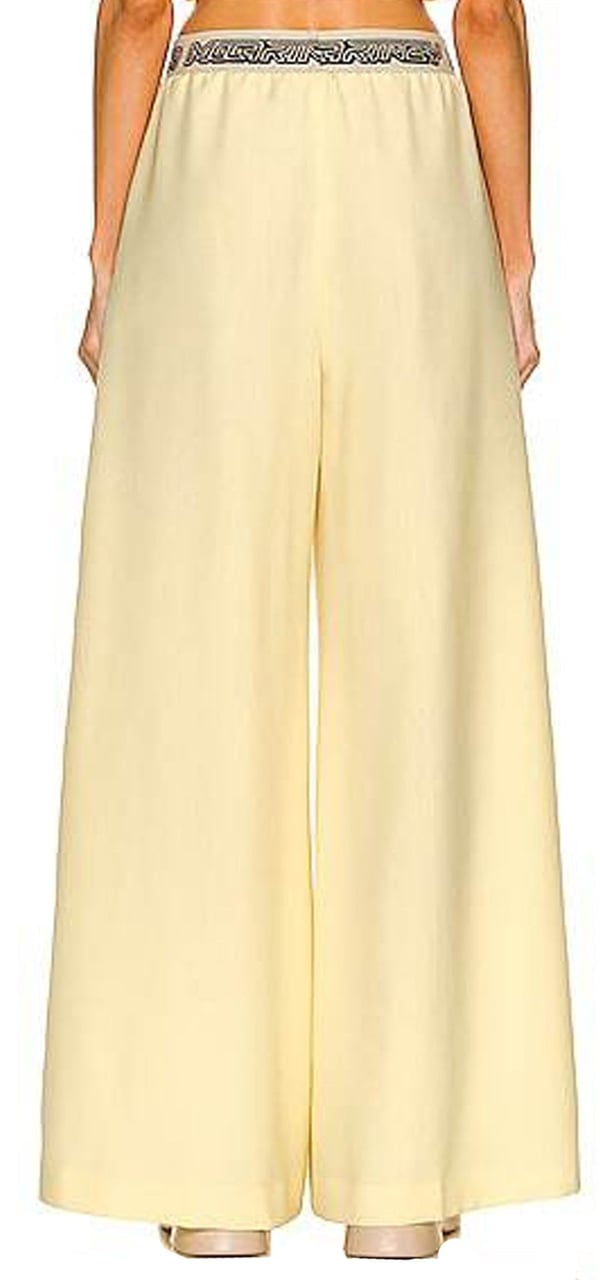 Stella Mccartney Logo Wool Pants Geel