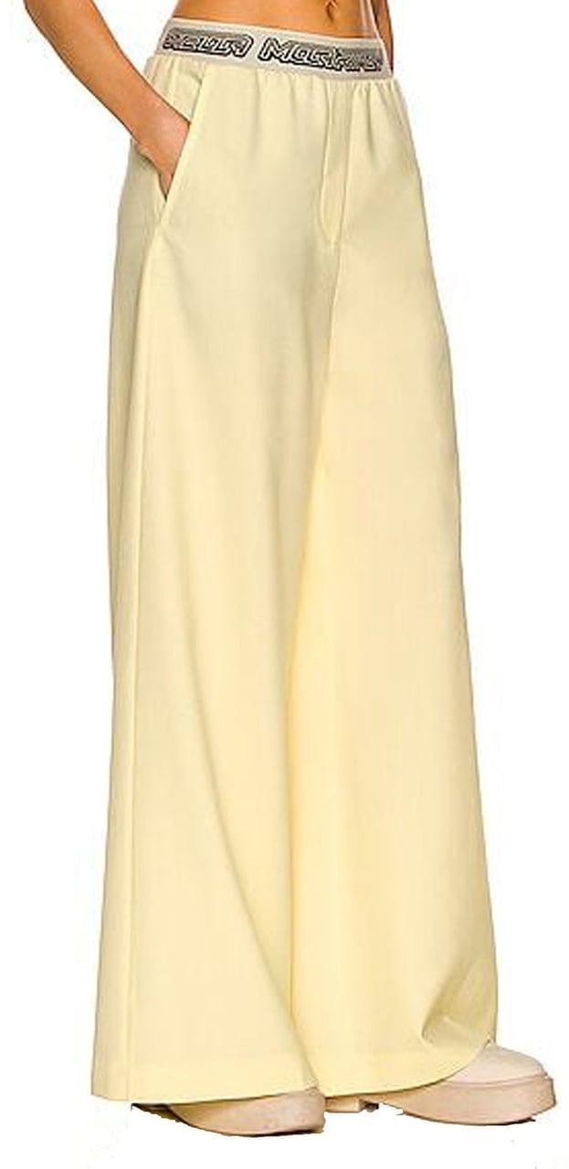 Stella Mccartney Logo Wool Pants Geel