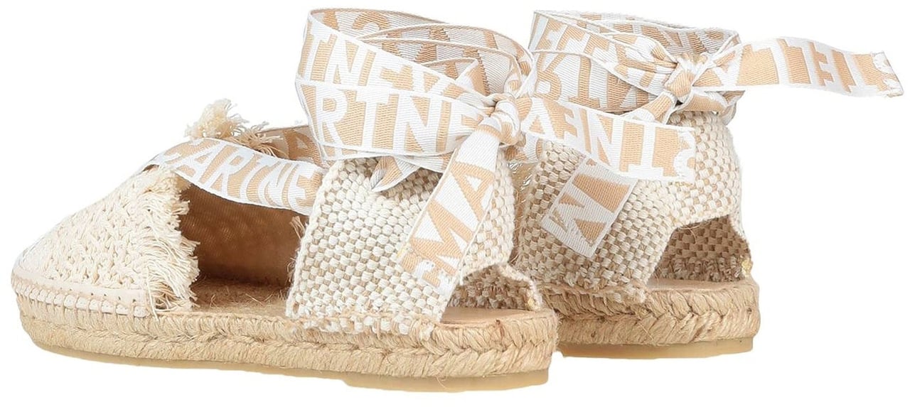 Stella McCartney Logo Canvas Espadrilles Beige
