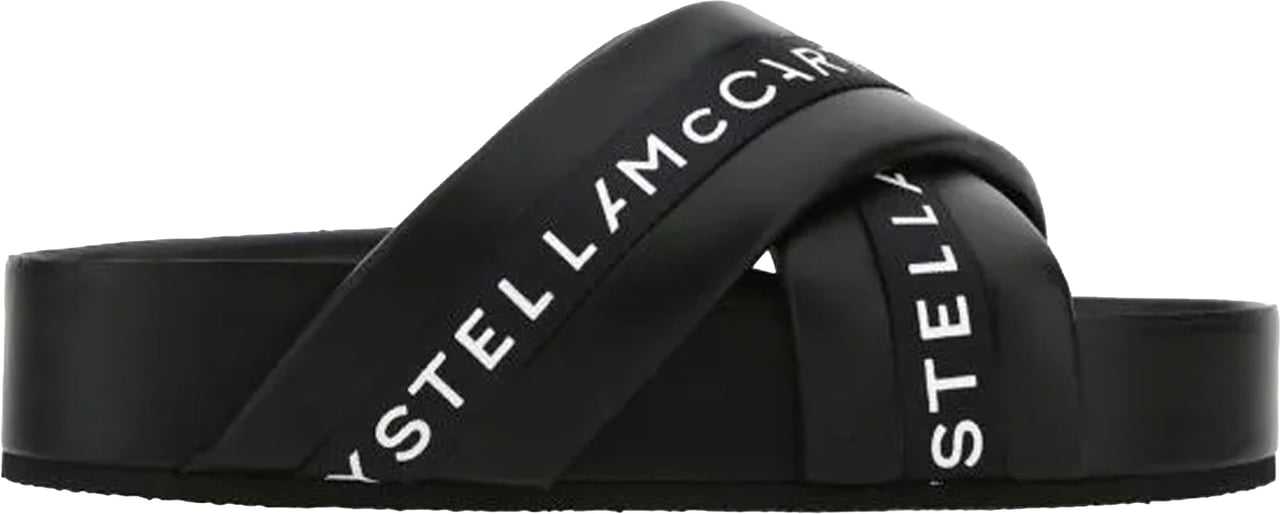 Stella Mccartney Logo Slippers Zwart