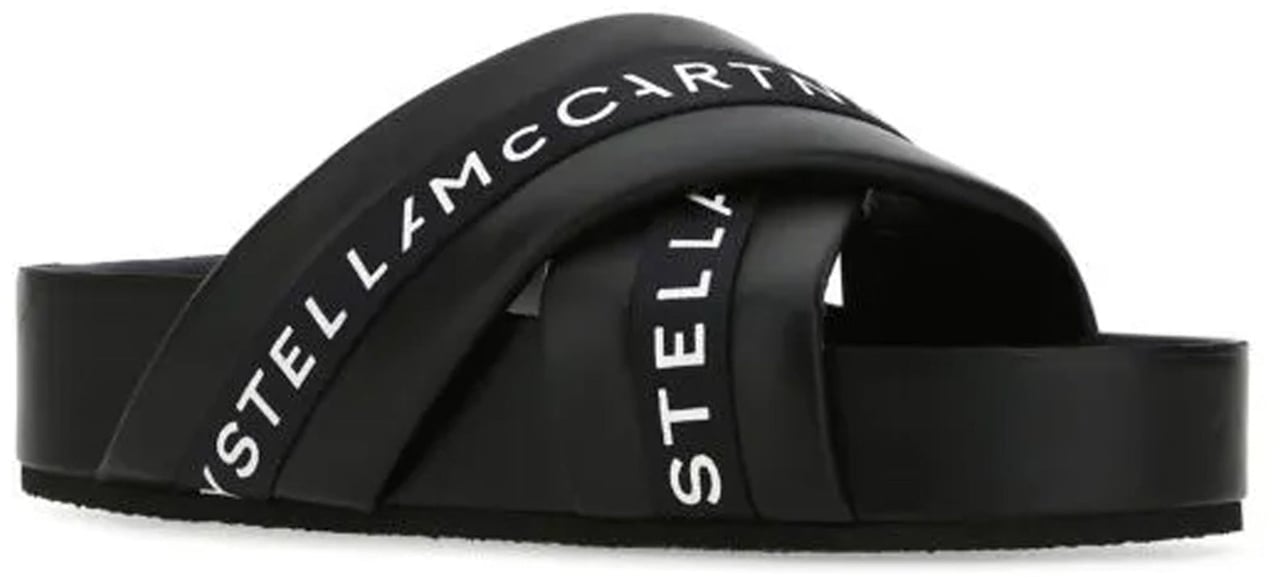 Stella Mccartney Logo Slippers Zwart