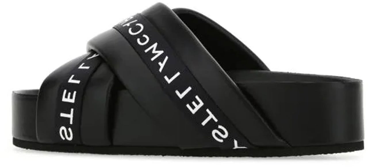 Stella Mccartney Logo Slippers Zwart