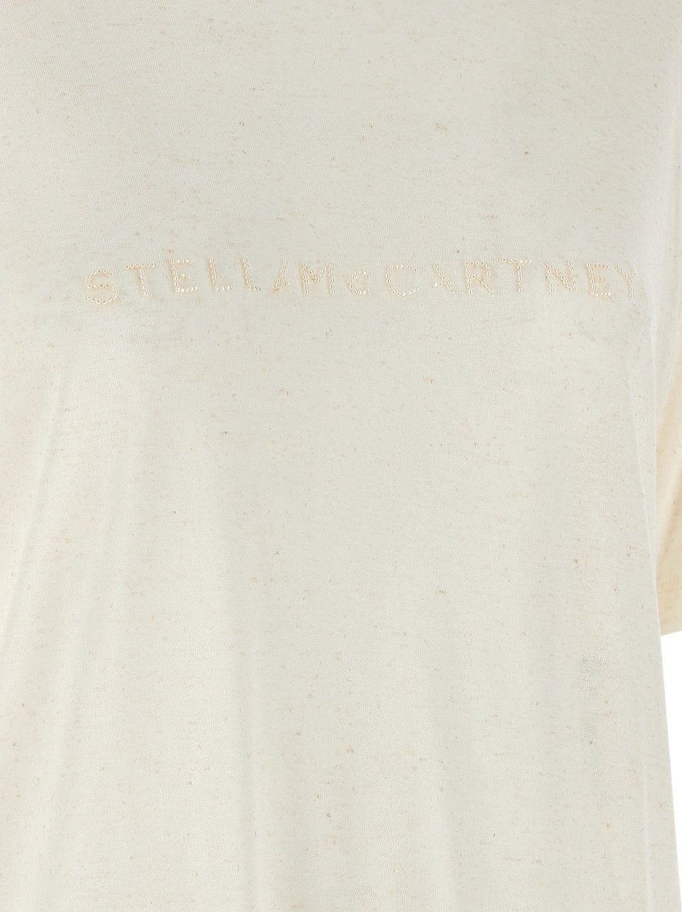 Stella McCartney White Viscose T-Shirt Maroon