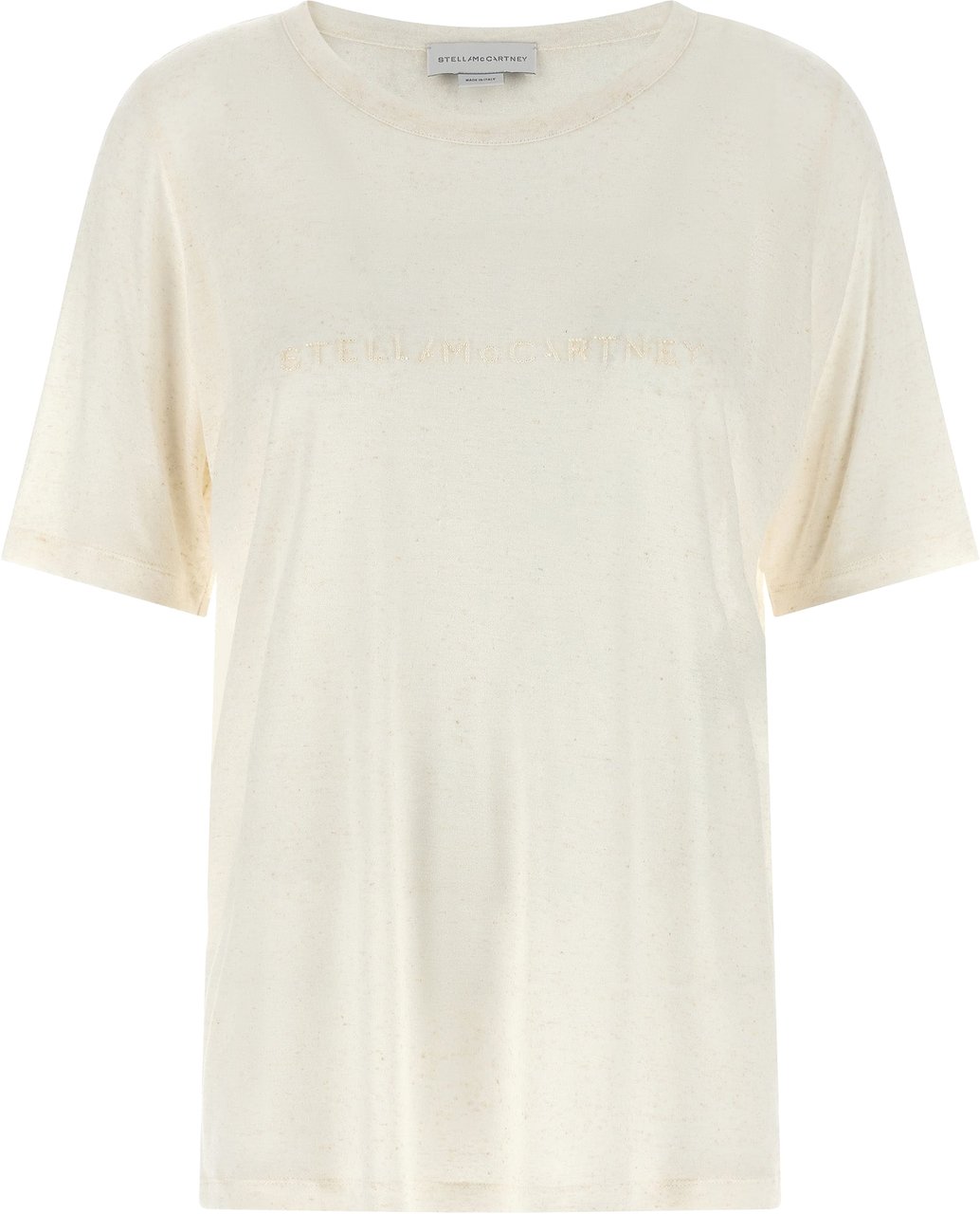 Stella McCartney White Viscose T-Shirt Maroon