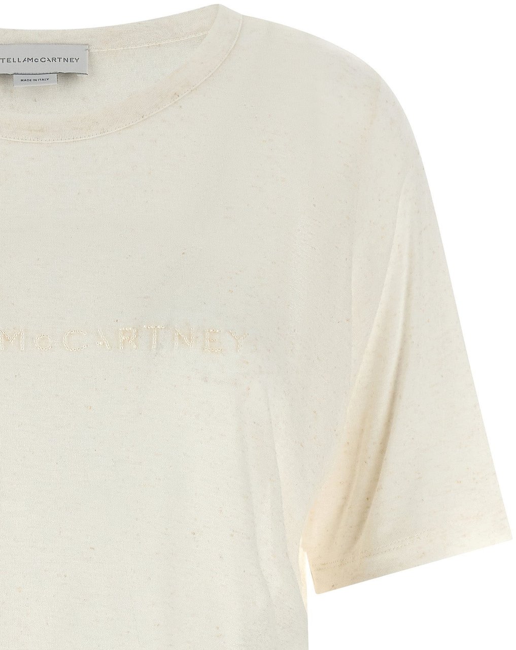 Stella McCartney White Viscose T-Shirt Maroon