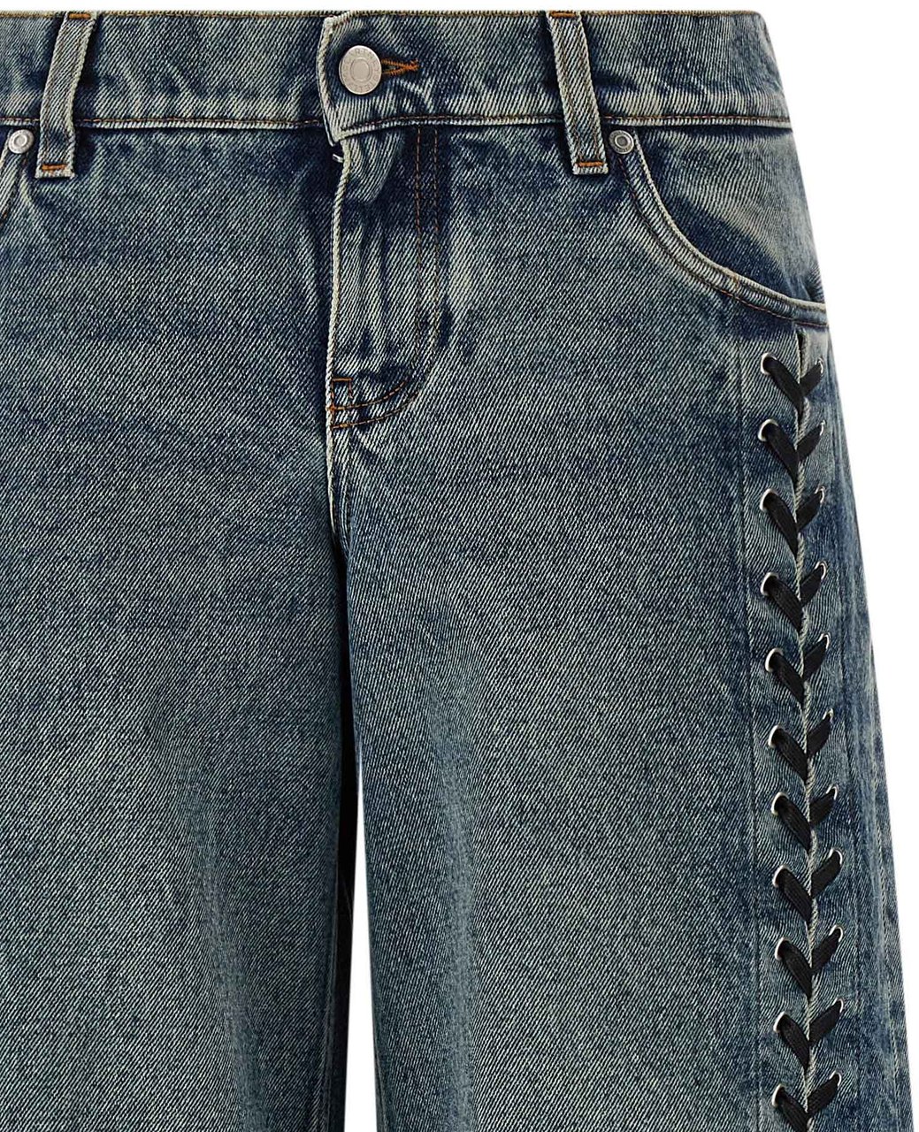 Stella McCartney Blue Cotton Jeans Denim Blauw
