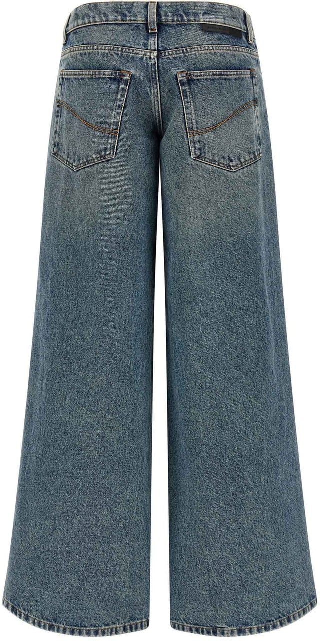 Stella McCartney Blue Cotton Jeans Denim Blauw