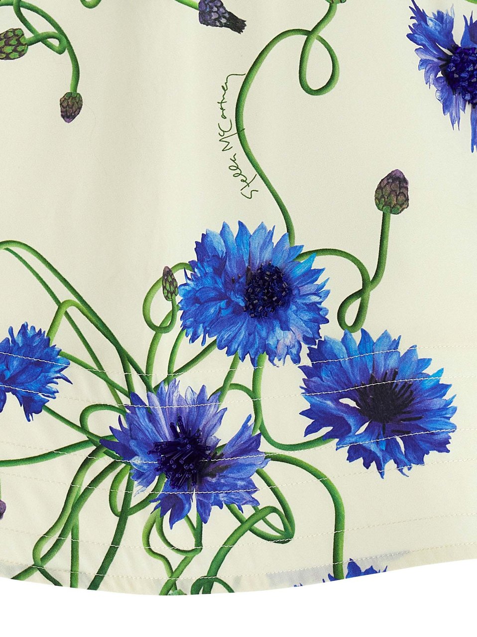 Stella McCartney Blue Cotton Blouse Blauw