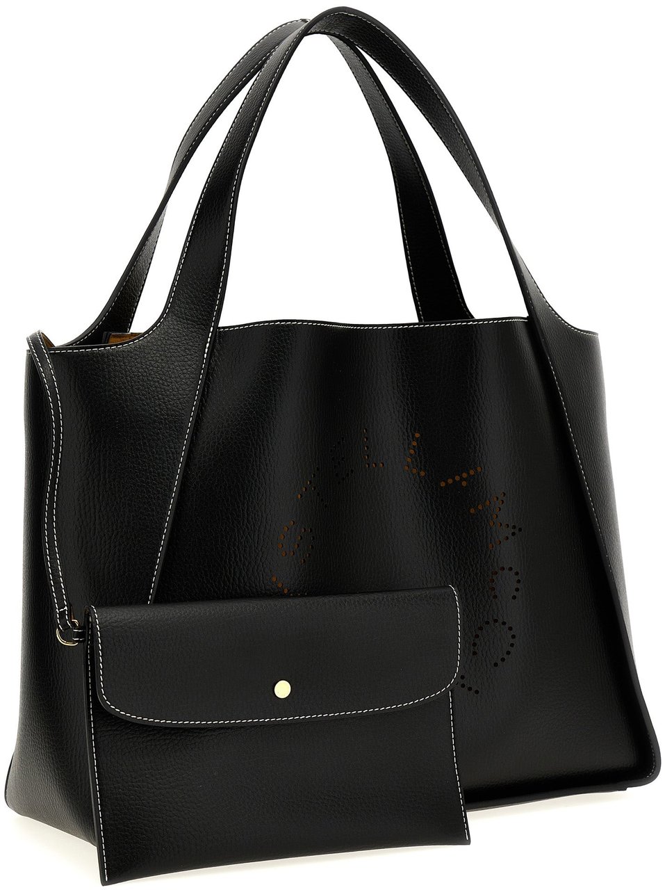 Stella McCartney Black Polyamide Tote Bag Zwart