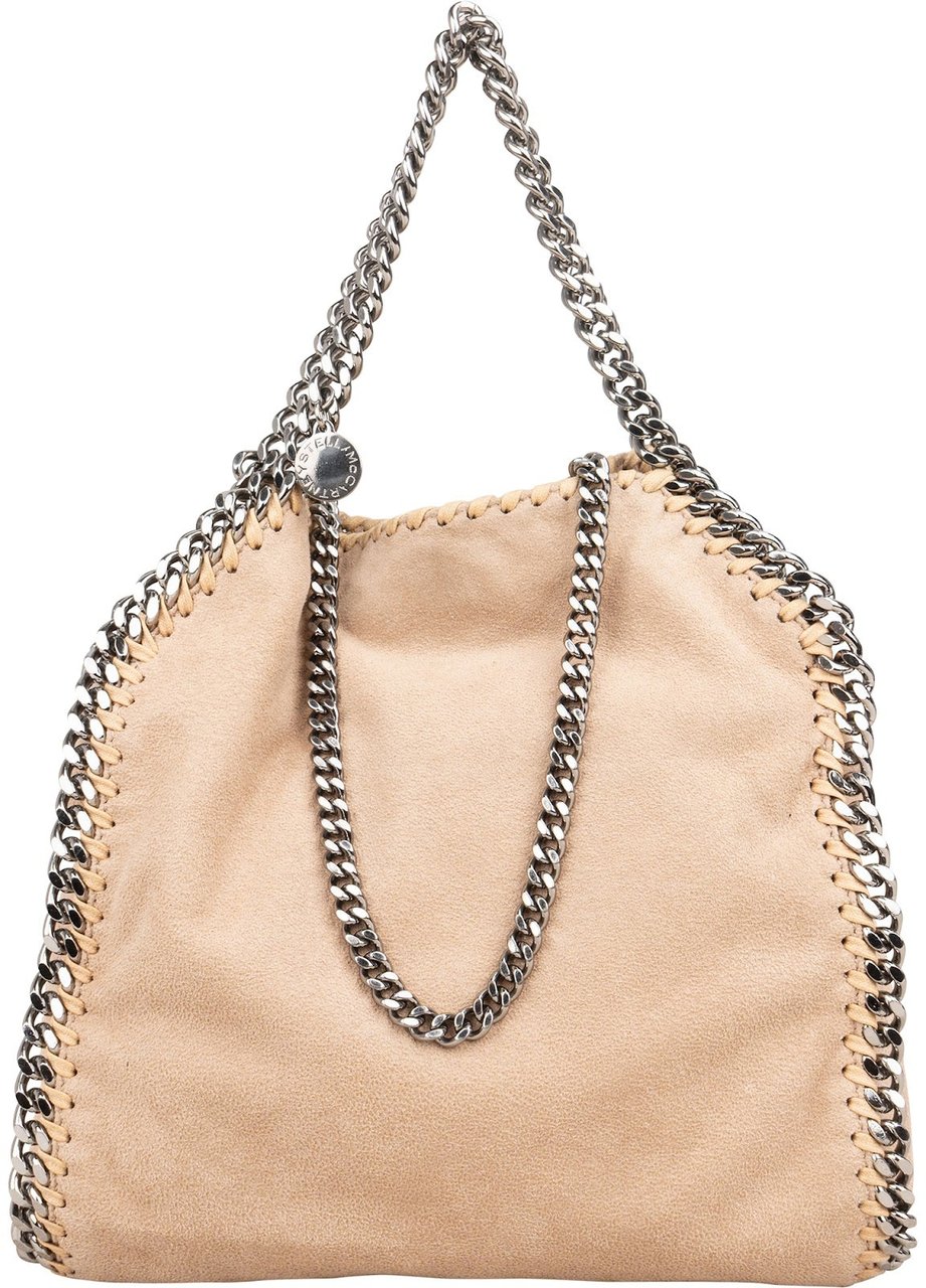 Stella McCartney Stella McCartney Shaggy Falabella Fold Over Tote Handbag Beige