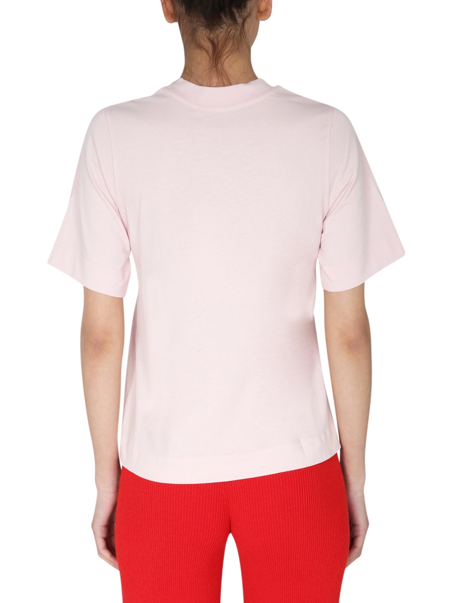 Stella McCartney T-SHIRT WITH LOGO PRINT Roze