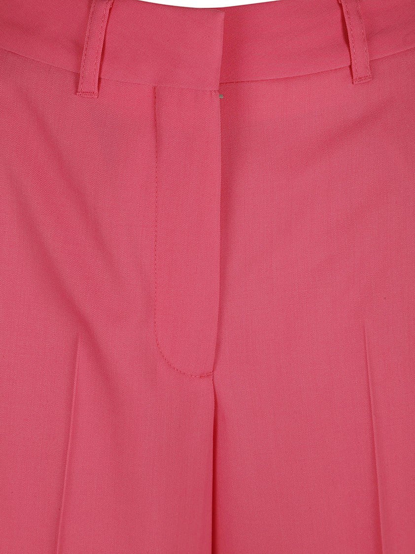 Stella McCartney Tailored High-Waisted Trousers With Clean Finish Maroon