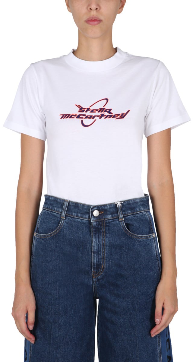 Stella McCartney T-SHIRT WITH LOGO PRINT Wit
