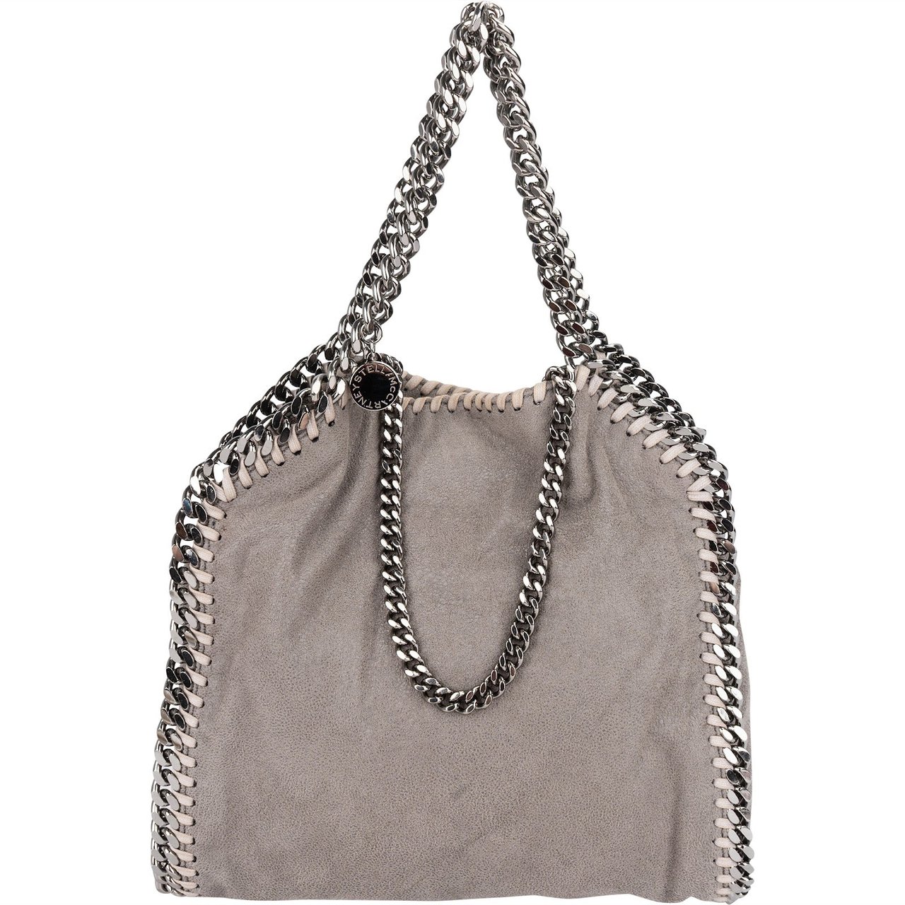 Stella McCartney Shaggy Falabella Fold Over Tote Crossbody Handbag Donkergrijs