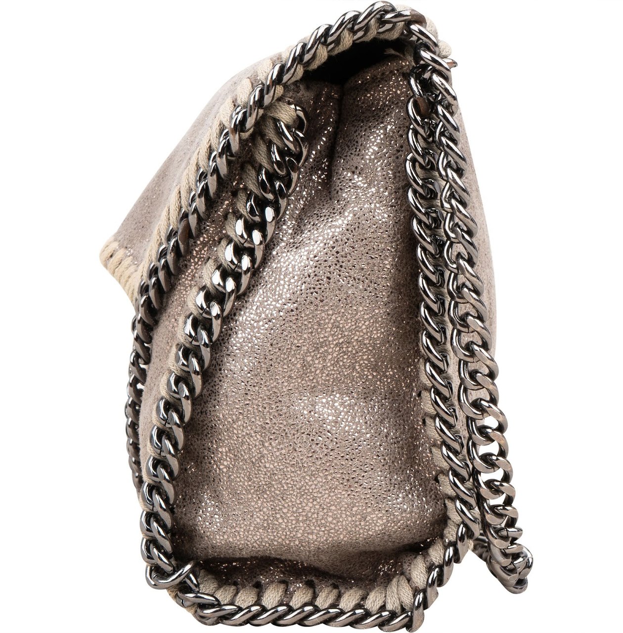 Stella McCartney Metallic Falabella Fold Over Crossbody Bag Divers