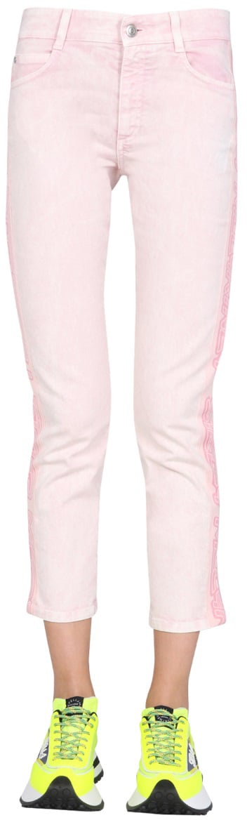 Stella McCartney JEANS WITH LOGO BANDS Beige